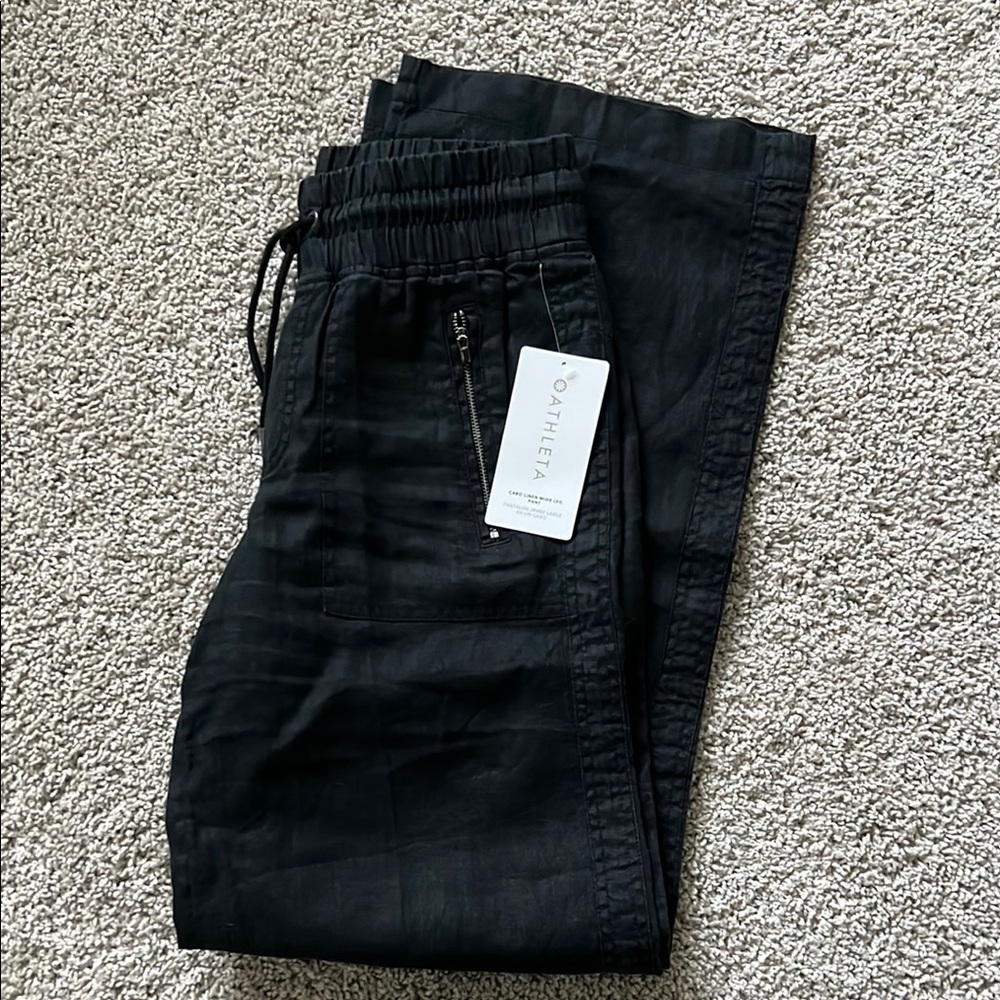 Athleta wide leg linen pant